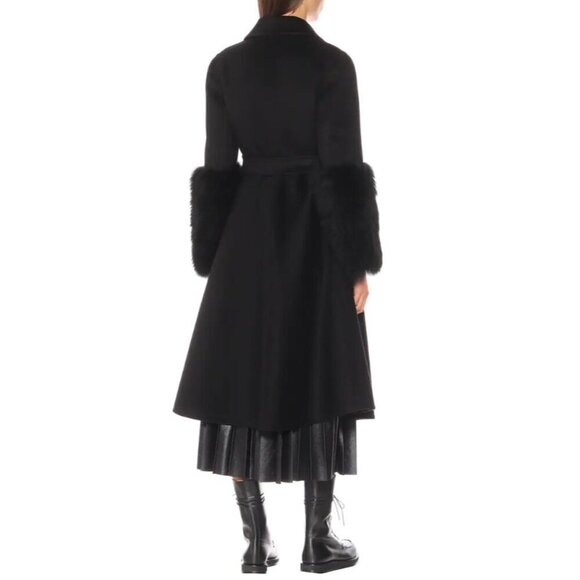 NWT Joie Hesperina Faux Fur Cuff Wool Blend Coat Size S - Picture 2 of 12